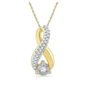 Eternal Love Diamond Infinity Pendant - Top View