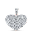 Enchanting Rose Gold Diamond Heart Pendant: A Captivating Symbol of Love and Romance - Top View