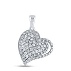 Radiant Love Diamond Heart Pendant - Top View