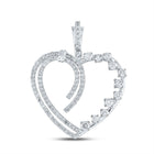 Captivating Love and Diamond Heart Pendant - Top View