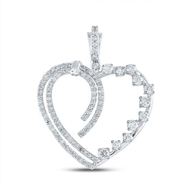 Captivating Love and Diamond Heart Pendant - Top View