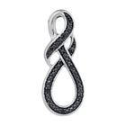 Eternal Love Black Diamond Infinity Heart Pendant  Top View from Splendid Jewellery