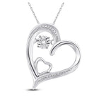 Sterling Silver Double Heart Diamond Pendant | Moving Love Symbol Necklace  Top View from Splendid Jewellery