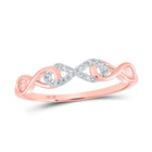 Eternal Love Diamond Heart Ring | 10kt Rose Gold Womens Round Diamond Infinity Ring 1/20 Cttw | Splendid Jewellery - Alternate view 1 from Splendid Jewellery