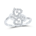 Captivating Love's Embrace Diamond Heart Ring Top view from the 10Kt White Gold Womens Round Diamond Heart Ring 3 8 Cttwpin213664 collection by Splendid Jewellery