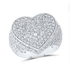Captivating Love's Radiance Diamond Heart Ring Top view from the 10Kt White Gold Womens Round Diamond Heart Ring 2 3 4 Cttwpin216400 collection by Splendid Jewellery