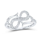 Eternal Love Diamond Heart Ring Top view from the 10Kt White Gold Womens Round Diamond Infinity Heart Ring 1 3 Cttwpin213692 collection by Splendid Jewellery