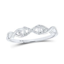 Load image into Gallery viewer, Eternal Love Diamond Infinity Ring Top view from the 10Kt White Gold Womens Round Diamond Infinity Ring 1 20 Cttwpin214032 collection by Splendid Jewellery