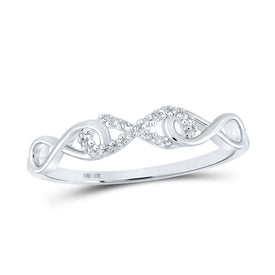 Eternal Love Diamond Infinity Ring Top view from the 10Kt White Gold Womens Round Diamond Infinity Ring 1 20 Cttwpin214032 collection by Splendid Jewellery