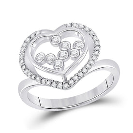 Enchanting Scattered Heart Diamond Ring - 10kt White Gold, 1/3 Cttw Top view from the 10Kt White Gold Womens Round Diamond Scattered Heart Ring 1 3 Cttwpin280378 collection by Splendid Jewellery