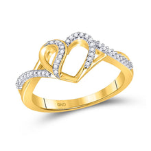 Load image into Gallery viewer, Radiant Romance Diamond Heart Ring product  Top View from Splendid Jewellery