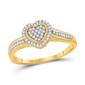10kt Golden Heart Brilliance Diamond Ring product  Top View from Splendid Jewellery