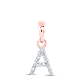 Rose Gold Diamond Initial Pendant: Personalized Elegance in Every Letter - Alternate view 1 from Splendid Jewellery