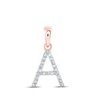 Rose Gold Diamond Initial Pendant | Personalized Elegance and Sparkle - Alternate view 1 from Splendid Jewellery