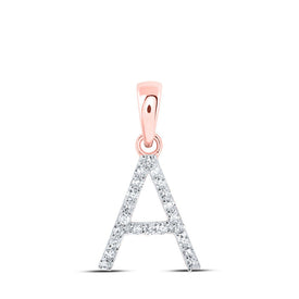 Rose Gold Diamond Initial Pendant | Personalized Elegance and Sparkle - Alternate view 1 from Splendid Jewellery
