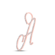 Load image into Gallery viewer, Rose Gold Diamond Initial Pendant | Personalized Letter Necklace | 1/2 Cttw Splendid Jewellery - Alternate view 2 from Splendid Jewellery