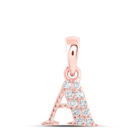 Rose Gold Diamond Initial Pendant: Personalized Elegance in Every Letter - Alternate view 1 from Splendid Jewellery
