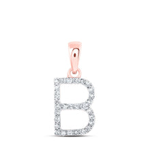 Load image into Gallery viewer, Romantic Rose Gold Diamond Initial Pendant - Personalized Elegance - Alternate view 1 from Splendid Jewellery