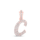 Romantic Rose Gold Diamond Initial Pendant - Alternate view 1 from Splendid Jewellery