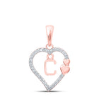 Captivating Rose Gold Diamond Initial Pendant - Personalized Elegance - Alternate view 1 from Splendid Jewellery