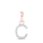 Rose Gold Diamond Initial Pendant: Personalized Elegance in Every Letter - Alternate view 1 from Splendid Jewellery
