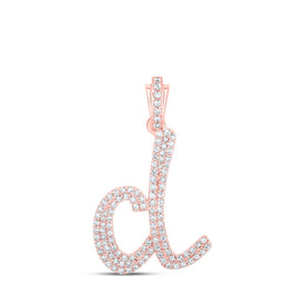 Romantic Rose Gold Diamond Initial Pendant: A Symbol of Love and Elegance - Alternate view 1 from Splendid Jewellery