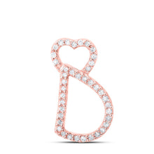 Load image into Gallery viewer, Radiant Rose Gold Diamond Initial Pendant: A Personalized Symbol of Love and Elegance - Alternate view 1 from Splendid Jewellery