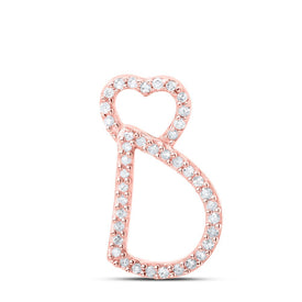 Radiant Rose Gold Diamond Initial Pendant: A Personalized Symbol of Love and Elegance - Alternate view 1 from Splendid Jewellery