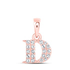 Rose Gold Diamond Initial Pendant - Personalized Elegance - Alternate view 1 from Splendid Jewellery