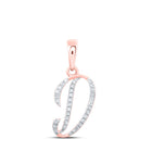 Enchanting Rose Gold Diamond Initial Pendant: A Captivating Expression of Individuality - Alternate view 1 from Splendid Jewellery