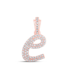 Load image into Gallery viewer, Rose Gold Diamond Initial Pendant: Personalized Elegance and Sparkle - Alternate view 1 from Splendid Jewellery