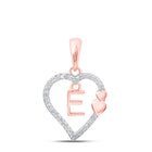 Captivating Heart Diamond Initial Pendant - Alternate view 1 from Splendid Jewellery
