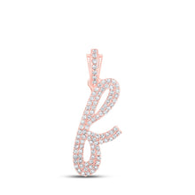 Load image into Gallery viewer, Rose Gold Diamond Initial Pendant - Personalized Elegance and Charm - Alternate view 1 from Splendid Jewellery
