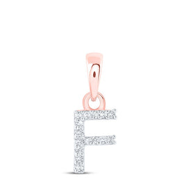 Romantic Rose Gold Diamond Initial Pendant - Alternate view 1 from Splendid Jewellery