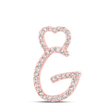 Load image into Gallery viewer, Rose Gold Diamond Initial &amp; Letter Pendant - Personalized Elegance - Alternate view 1 from Splendid Jewellery