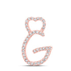 Rose Gold Diamond Initial & Letter Pendant - Personalized Elegance - Alternate view 1 from Splendid Jewellery