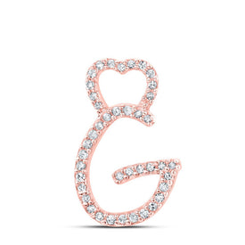 Rose Gold Diamond Initial & Letter Pendant - Personalized Elegance - Alternate view 1 from Splendid Jewellery