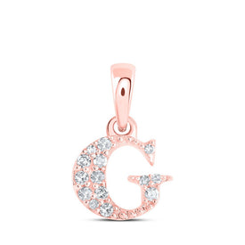 Rose Gold Diamond Initial Pendant - Personalized Elegance in Every Letter - Alternate view 1 from Splendid Jewellery