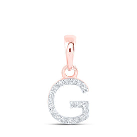 Rose Gold Diamond Initial Pendant - Personalized Elegance and Glamour - Alternate view 1 from Splendid Jewellery