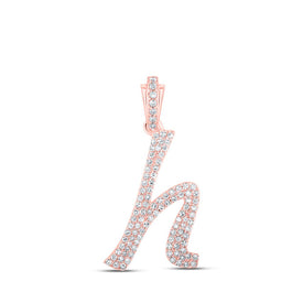 10kt Rose Gold Diamond Initial Letter Pendant - Personalized Elegance - Alternate view 1 from Splendid Jewellery