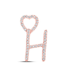 Load image into Gallery viewer, Radiant Rose Gold Diamond Initial Pendant: A Personalized Symbol of Elegance and Affection - Alternate view 1 from Splendid Jewellery