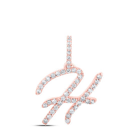 Rose Gold Diamond Initial Pendant: Personalized Elegance in Every Detail - Alternate view 1 from Splendid Jewellery
