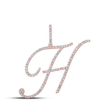 Load image into Gallery viewer, Captivating Rose Gold Diamond Initial Pendant: Personalized Elegance at Its Finest - Alternate view 1 from Splendid Jewellery