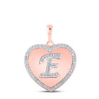 Enchanting Rose Gold Diamond Heart Initial Pendant - Alternate view 1 from Splendid Jewellery