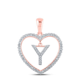 Romantic Rose Gold Diamond Heart 