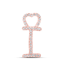 Load image into Gallery viewer, Rose Gold Diamond Initial Heart Pendant: A Personalized Symbol of Love and Elegance - Alternate view 1 from Splendid Jewellery