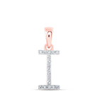 Enchanting Rose Gold Diamond Initial Pendant: A Dazzling Expression of Elegance - Alternate view 1 from Splendid Jewellery