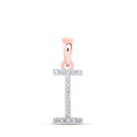 Enchanting Rose Gold Diamond Initial Pendant: A Dazzling Expression of Elegance - Alternate view 1 from Splendid Jewellery