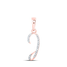 Load image into Gallery viewer, Rose Gold Diamond Initial Necklace: A Personalized Touch of Elegance - Alternate view 1 from Splendid Jewellery