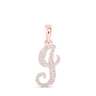 Rose Gold Diamond Initial Pendant: Personalized Elegance and Sparkling Sophistication - Alternate view 1 from Splendid Jewellery